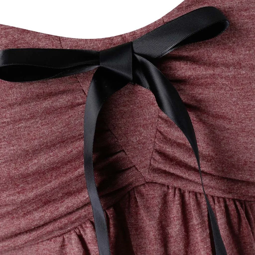 Модная плиссированная туника с бантом блузка размера плюс повседневные зимние