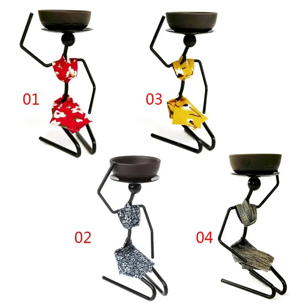 Подсвечник из кованого железа в африканском стиле Женский подсвечник свадебный