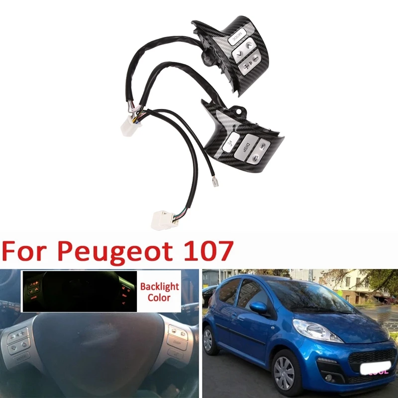 

Car Steering Wheel Button Switch Cruise Control Volume Control Switch for Peugeot 107 Toyota Corolla 2007-2010