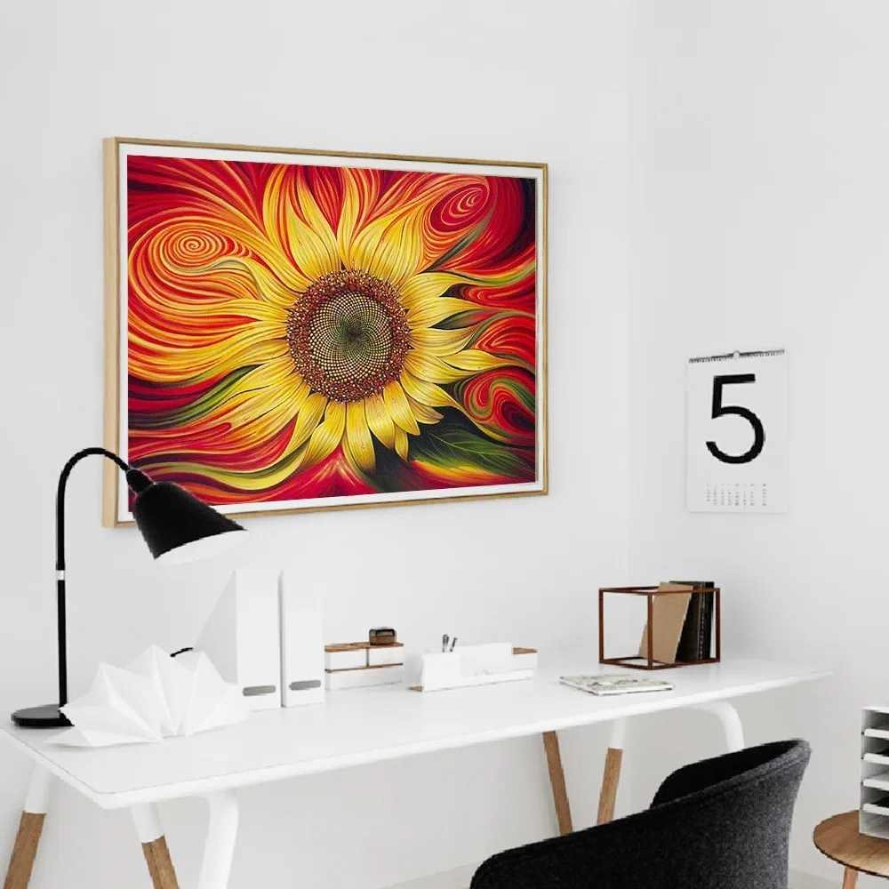 Алмазная вышивка крестиком &quotЦветок&quot полный квадратный кристалл алмазная