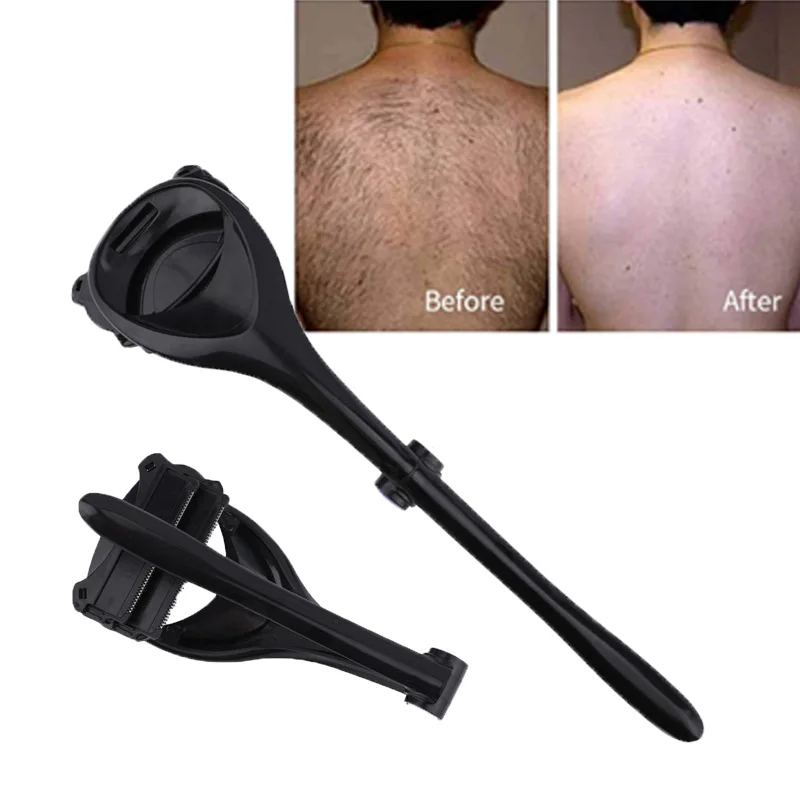 

Friendly Manual Plastic Foldable Long Handle Dual Blades Painless Body Back Hair Removal Trimmer Epilator Razor Scraper Shaver