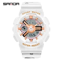 sanda sports leisure womens watch cartoon luminous countdown wristwatches dual display electronic clock relogios femininos gift