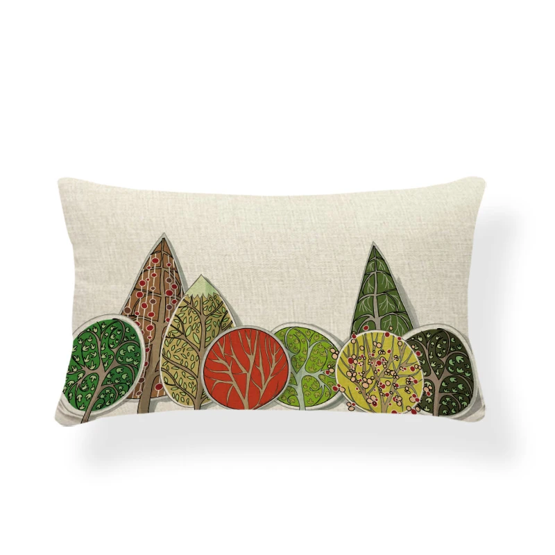 Классический чехол для подушки с британским флагом геометрическое дерево