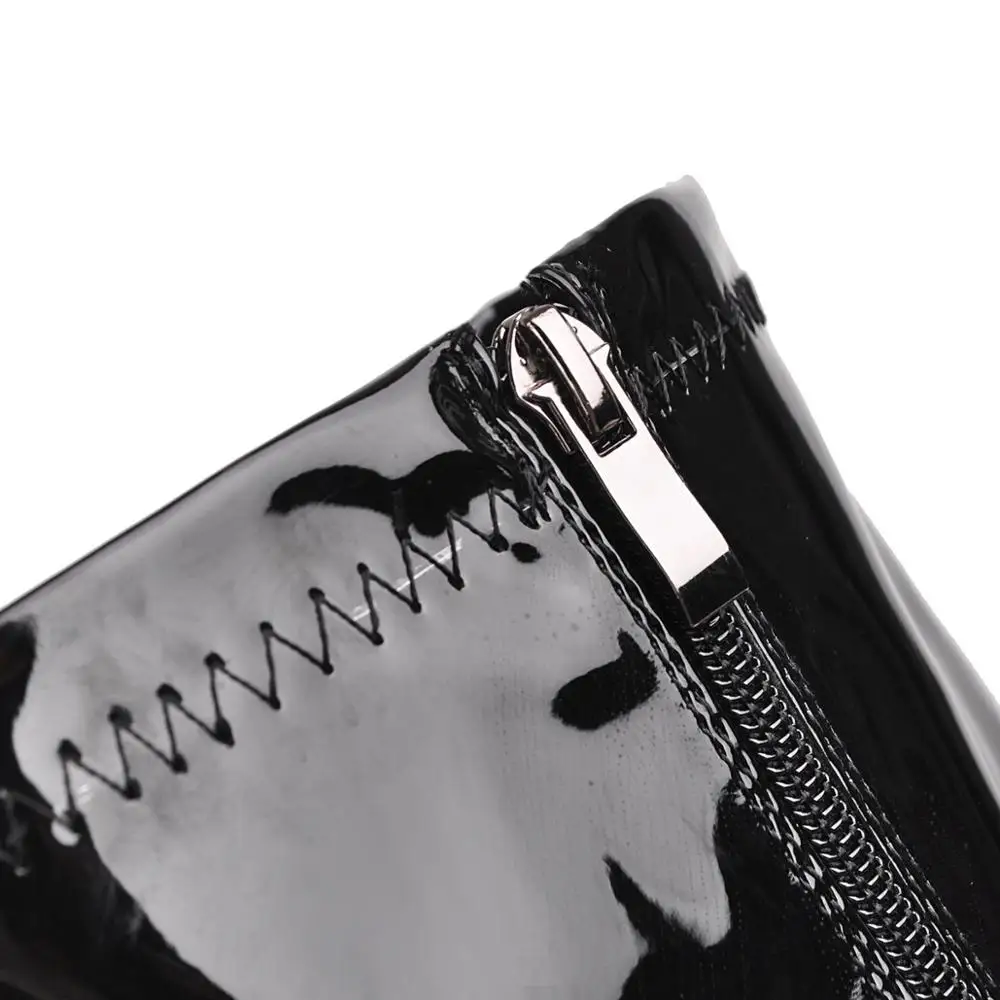 Fashion Knee High Boots Women's Winter Boots High Quality Women Shoes Knee-high Boots Red 2019 Winter New Sexy Patent Leather