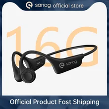 2022 Sanag A10S Bluetooth Headphone Wireless Bone Conduction Headset with 16G Memory Headphones For 