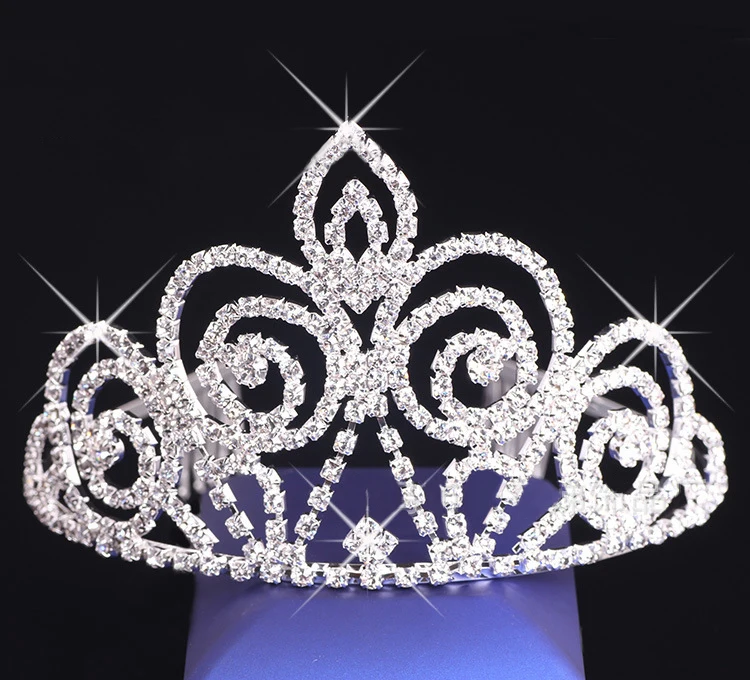 Женский Большой Хрустальный цветок тиара свадебная украшения для невесты обручи