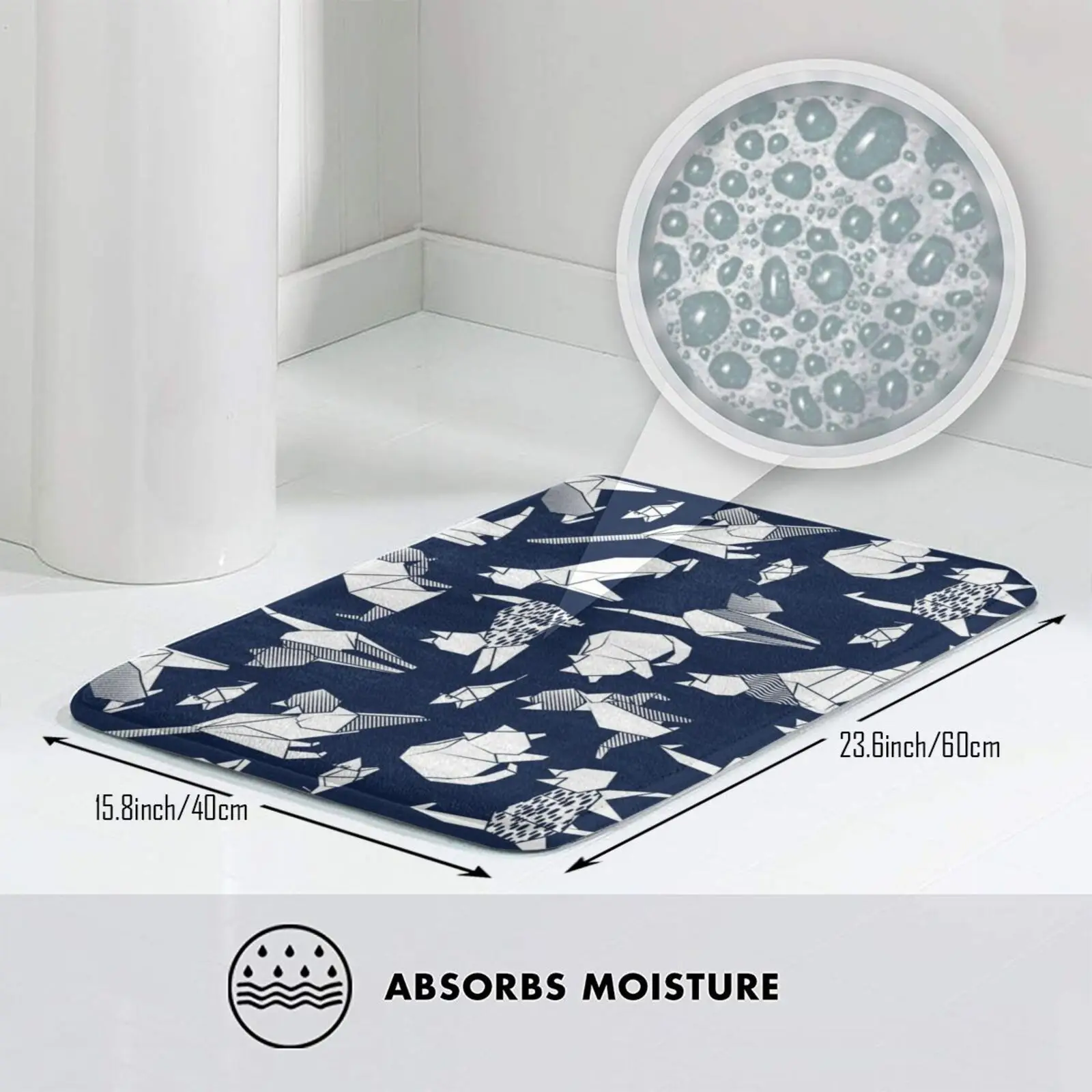 Бумажный коврик для кошек с изображением оригами котенка друзей/синего флота