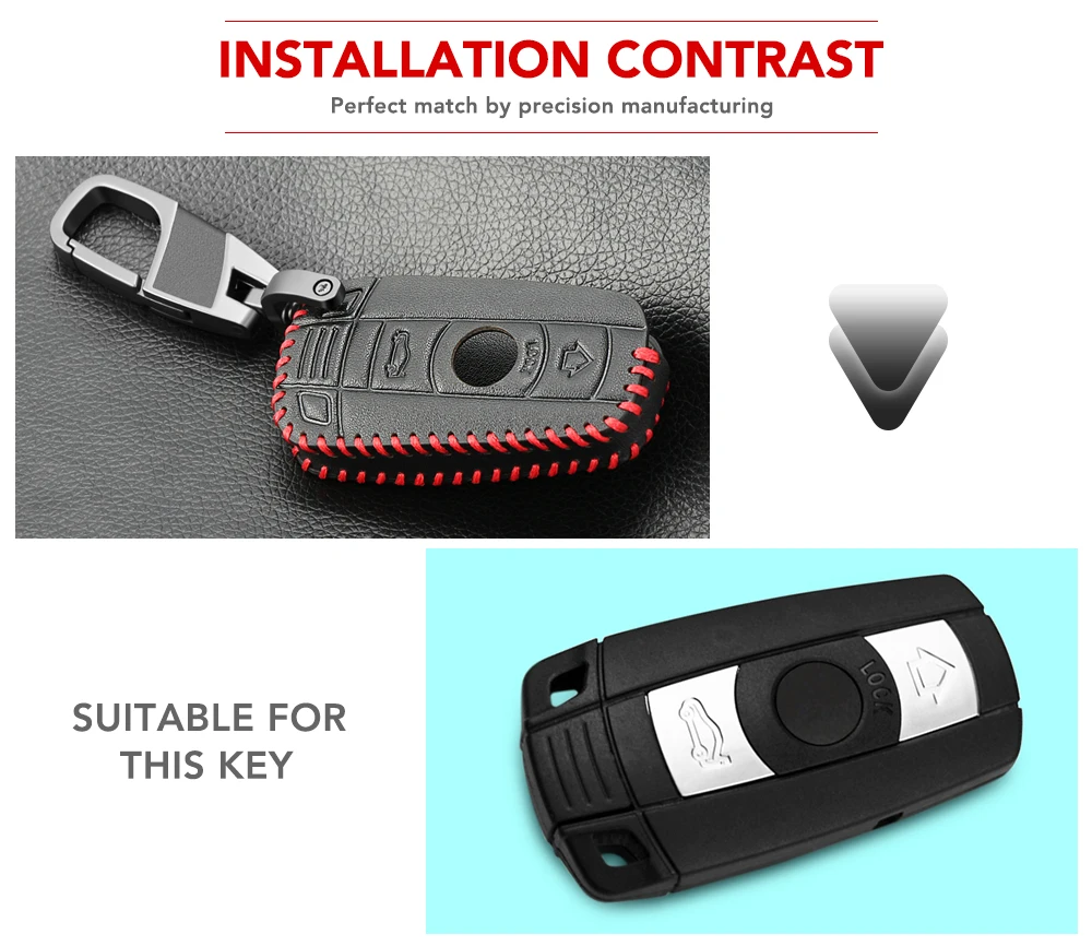 Кожаный чехол для ключей нового дизайна Bmw E90 E30 E60 E34 E36 E38 E39 E46 118 220 M235 320 328 428 435 528 X1 X3