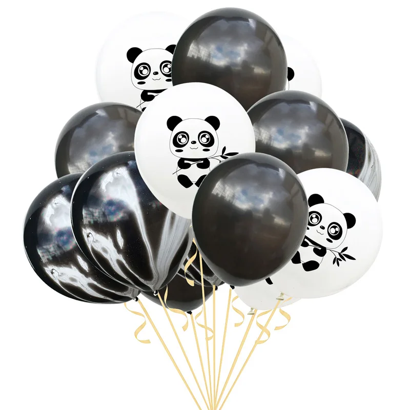 12 дюймов мультяшный латексный шар с принтом панды золотые зеленые шары конфетти