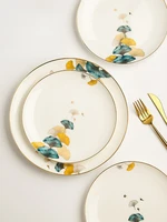 luxury modern full tableware of plates ceramic party dinner plate tableware dinner serving pratos de jantar plate sets wedding