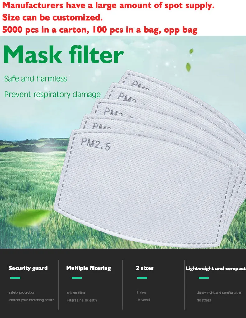 In Stock 1-50pc Filters Adjustable Reusable Protection Personal Care Dropshipping New 2020 fast shipping |