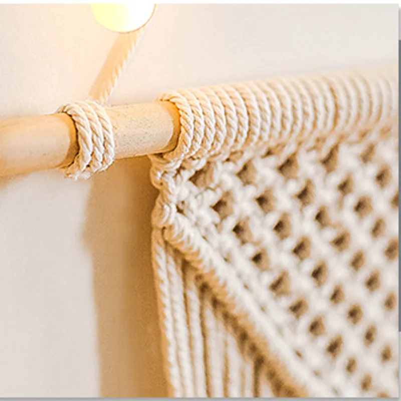 

Macrame Handmade Wall Hanging Home Decoration Bohemian Handmade Woven Pure Cotton Tapestry Geometric Home Decor Handicraft Gift