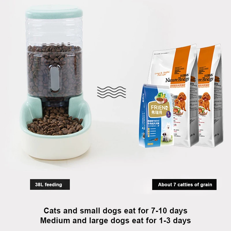 Высокое качество 3 8 л Pet автоматическая кормушка для кошек и собак Еда диспенсер