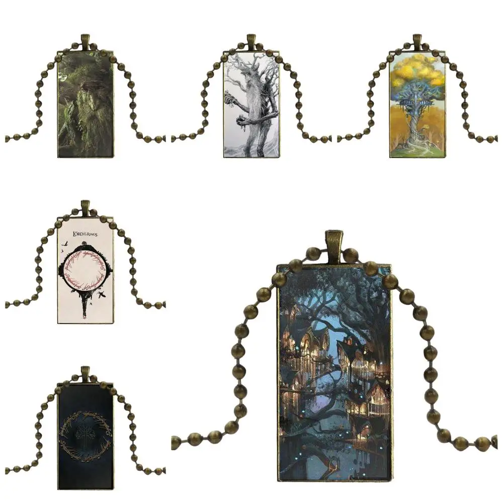 Властелин колец дерево для женщин Модный стеклянный подвесной брелок