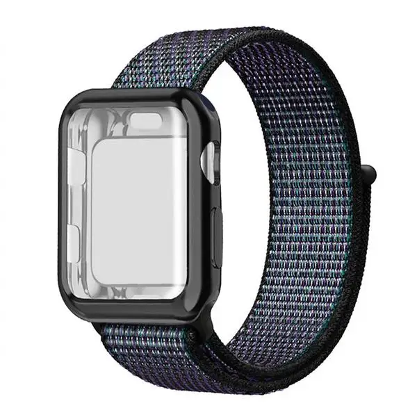 NEW Hyper Grape Чехол+ ремешок для часов apple watch 4 5 ремешок 44 мм/40 мм correa apple watch 38 мм iwatch ремешок 42 мм спортивный нейлоновый браслет ремешок для часов 3/2 - Цвет ремешка: NEW Hyper Grape
