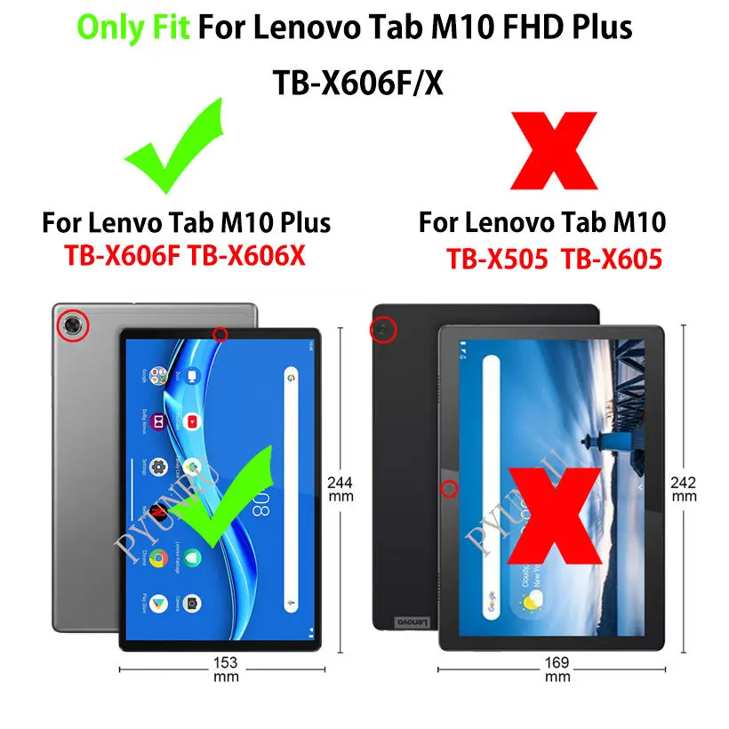 Чехол для Lenovo Tab M10 FHD Plus 10 3 дюйма тонкий магнитный складной чехол подставка с