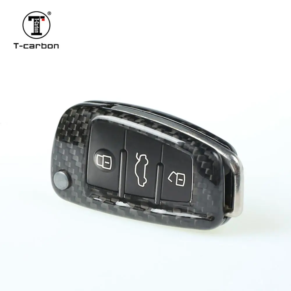 Чехол для автомобильного ключа из 100% натурального углеродного волокна T-carbon Audi A3