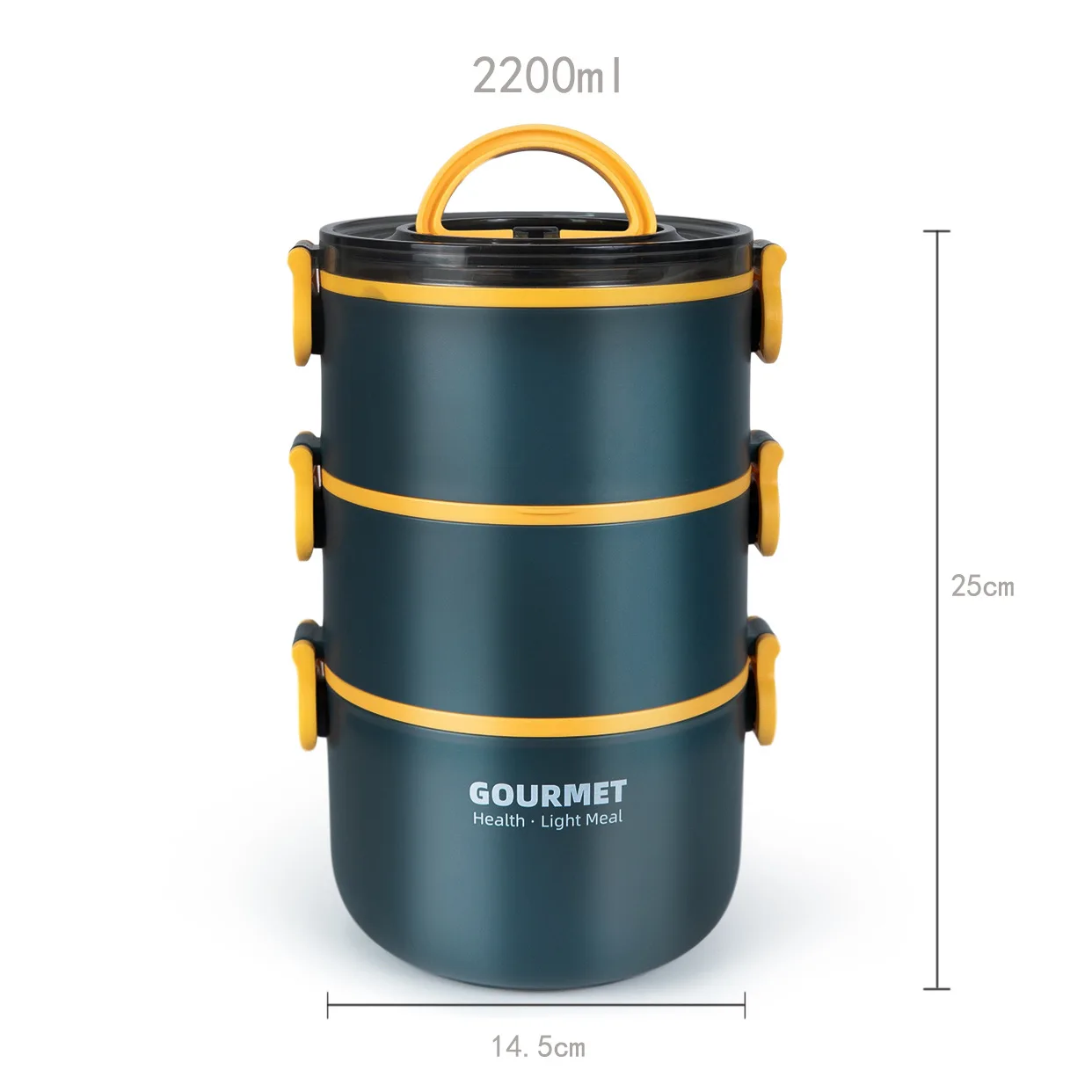 

304 stainless steel insulated lunch box with lid student plastic lunch box multi-layer lunch box insulated bucket Convenience