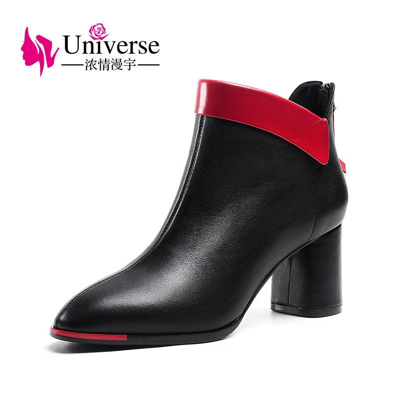 Женские ботильоны из натуральной кожи с круглым носком|Женские полусапожки| |