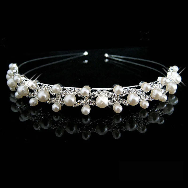 

Princess Wedding Bridal Bridesmaid Tiara Crown Headband Girls Crystal Rhinestone Jewelry hair Accessories Bride Head Ornament