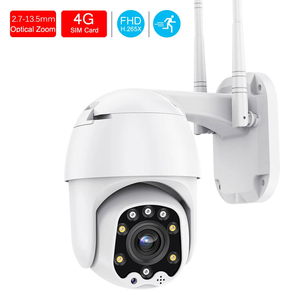 

3G 4G Камера 1080P HD PTZ Камера Беспроводной GSM SIM карты WI-FI IP Камера безопасности наружного видеонаблюдения P2P ИК Ночное видение возможностью погр...