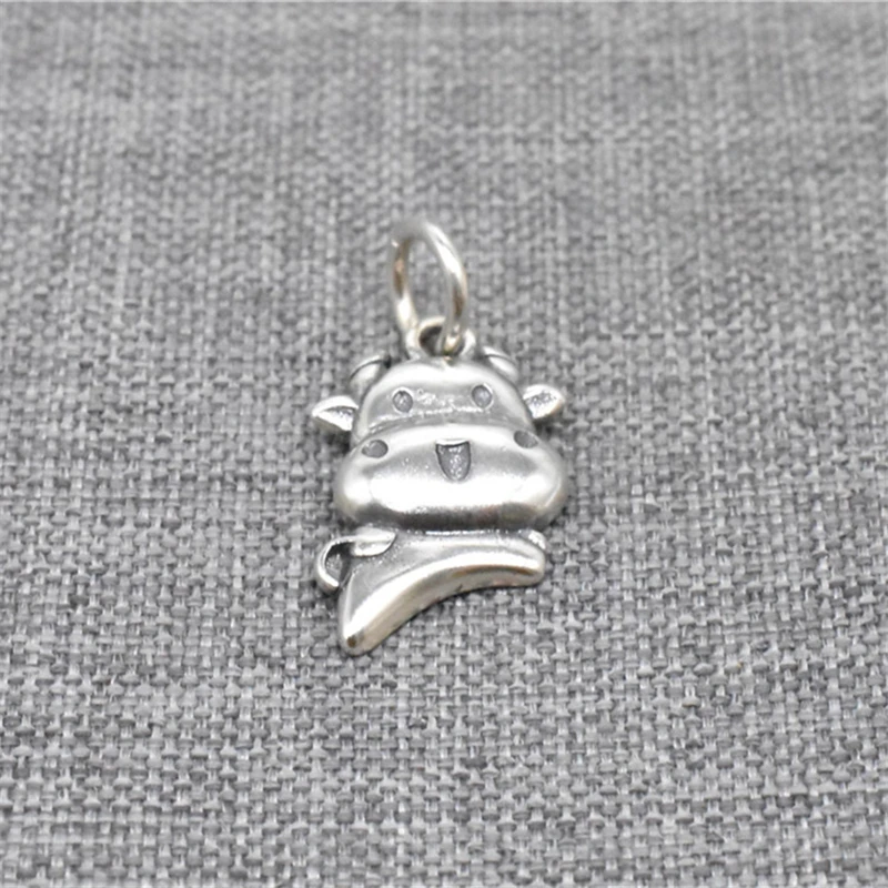 

5pcs of 925 Sterling Silver Ox Cattle Cow Charms for Animal Necklace Bracelet