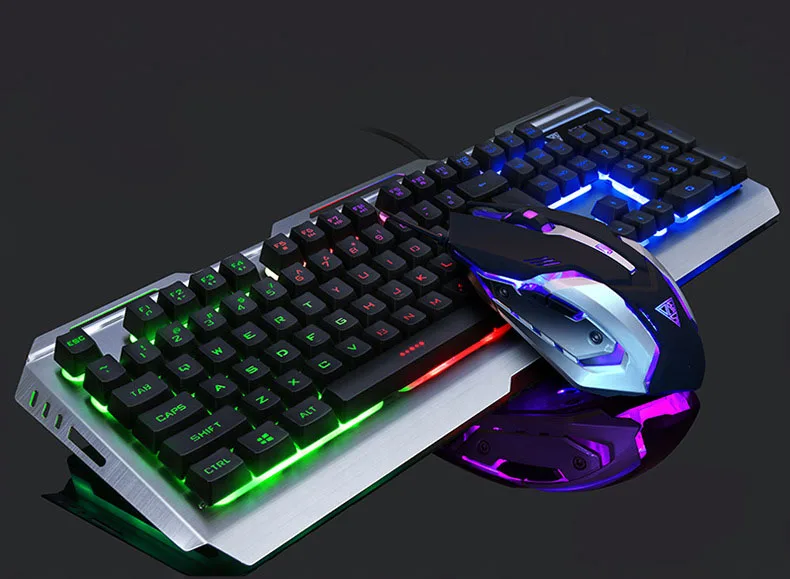 Проводная USB интерфейс механическая клавиатура мышь набор для домашнего офиса