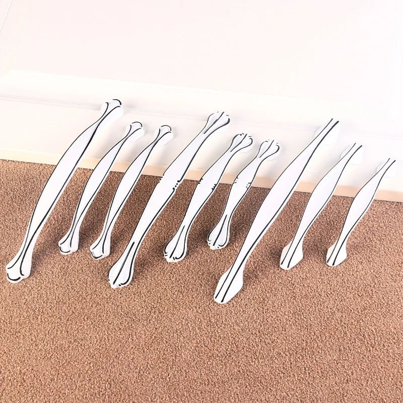 KK & FING Европейский стиль черные и белые ручки шкафа Твердый алюминиевый сплав