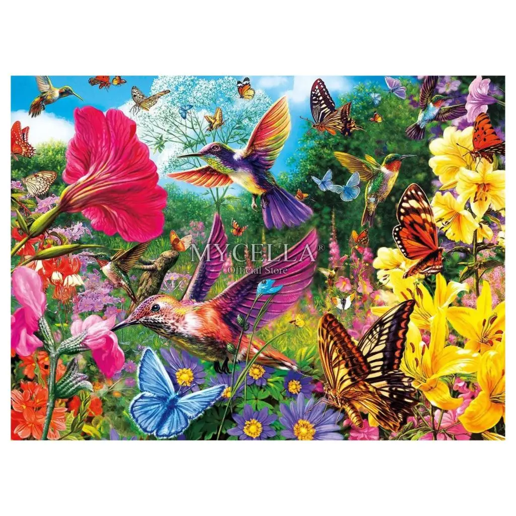 Алмазная 5D картина сделай сам с колибри садом искусство алмазная вышивка полная