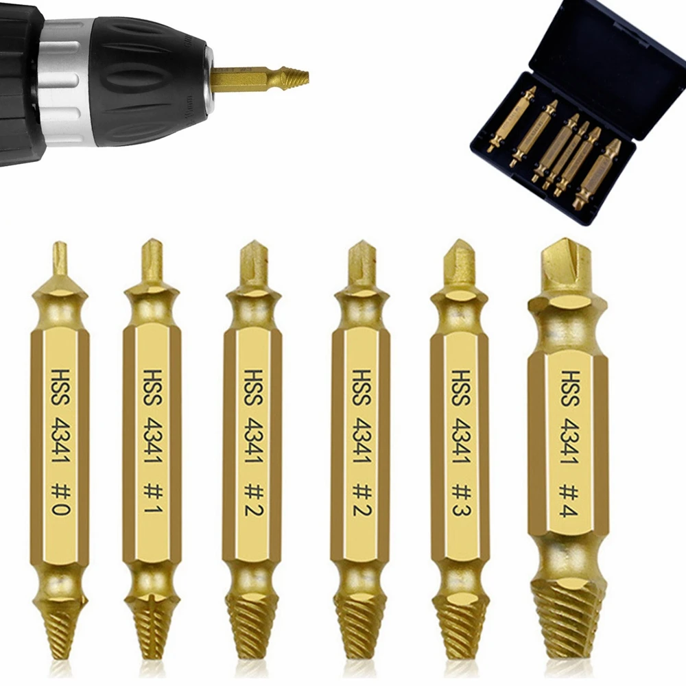 

6 шт., набор поврежденных винтов для удаления сломанных винтов