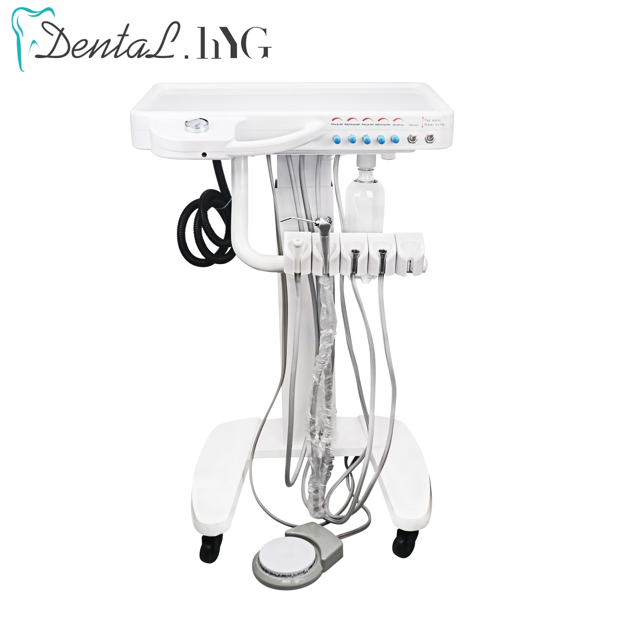 Dental Portable Turbine Trolley Mobile Treatment Portable Dental Unit Cart Movable Treatment Desk Dentist Dental Equipment