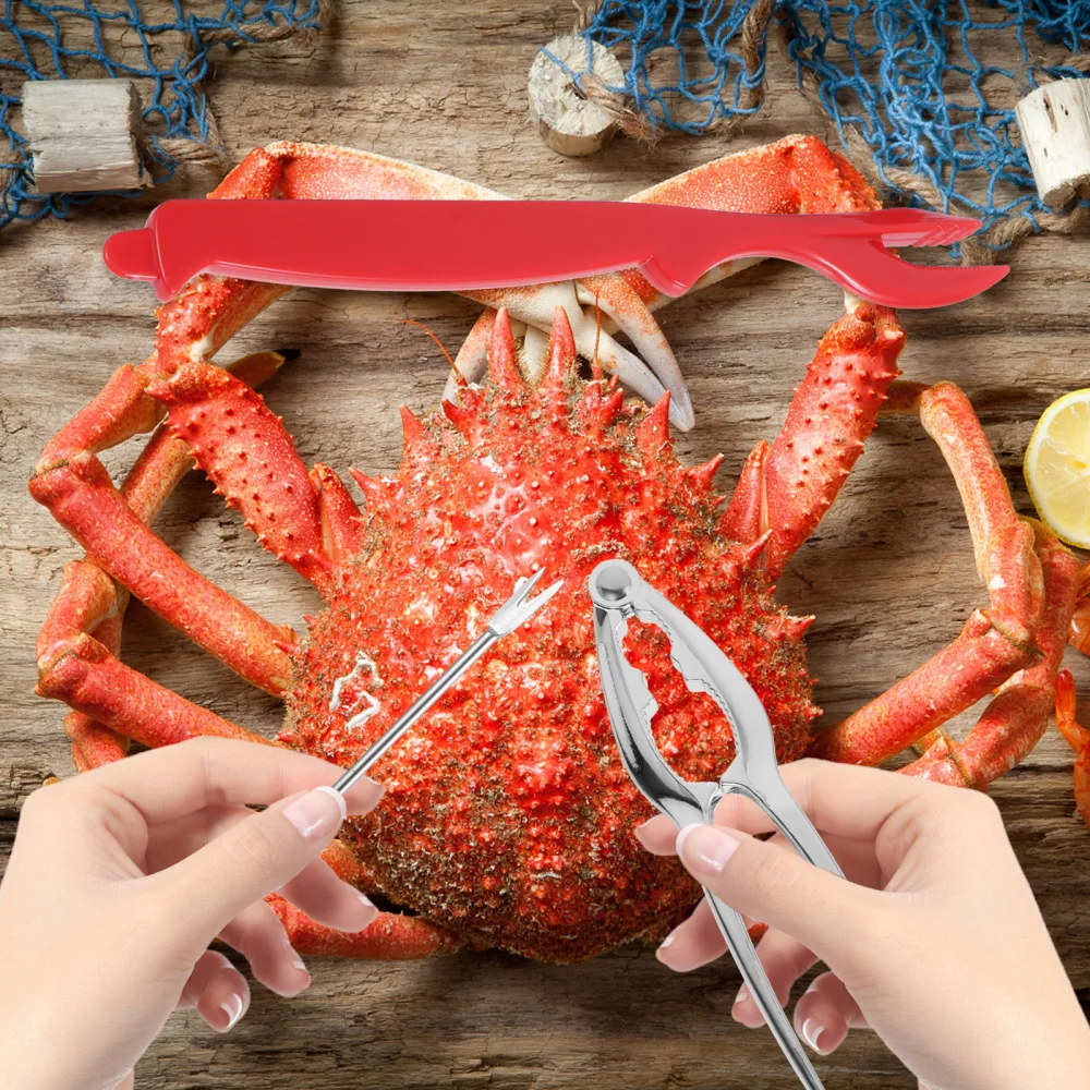 

12Pcs Seafood Tools Crab Pliers Forks Lobster Leg Sheller Opener Kitchen Tools