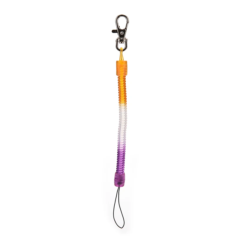 1pcs Retractable Plastic Spring Coil Spiral Stretch Keychain Ring Chain Keyring|Пряжки и крючки| |