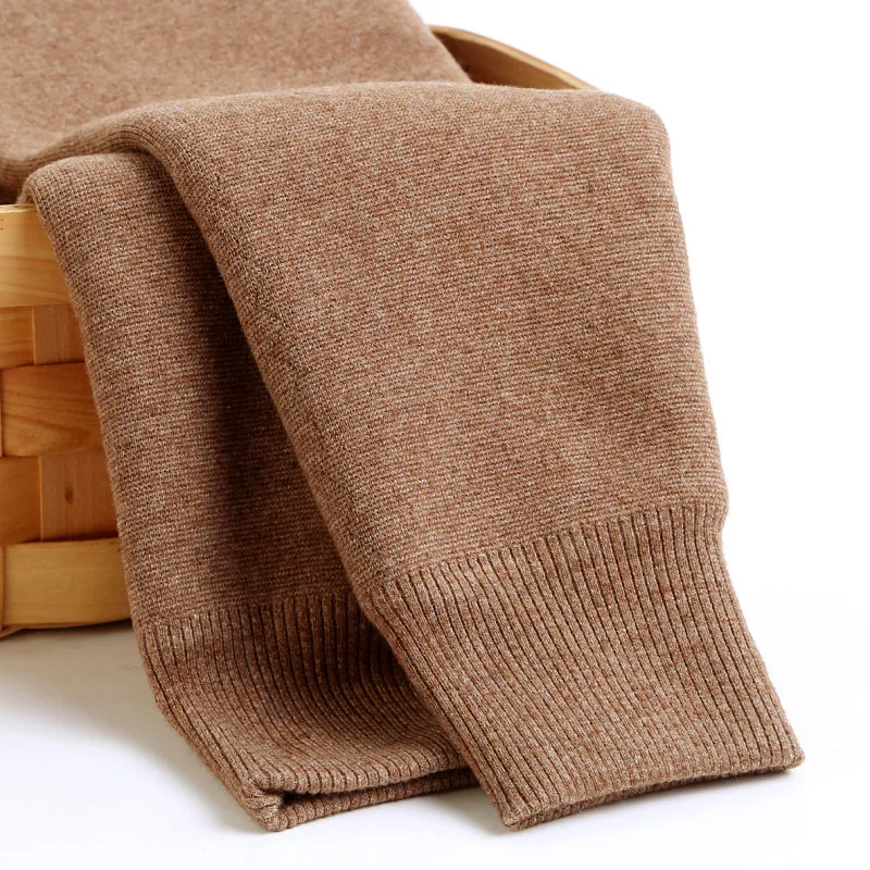 

pure 100% wool pants men thickening warm pants men's cashmere pants wholesale female leggings with velvet in winter