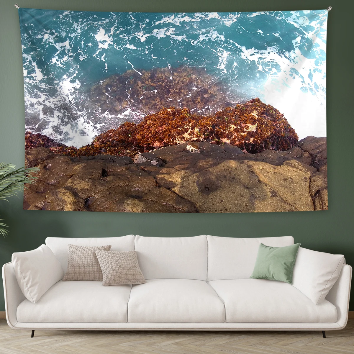 Гобелен с принтом горы рисунком леса дерева заката природы гобелен пейзажем