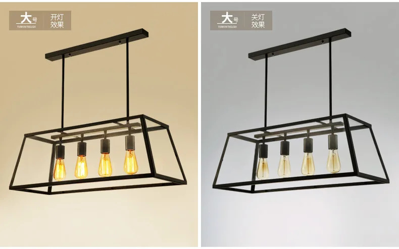 Винтажная Подвесная лампа в стиле ретро Лофт светильник для столовой ресторана