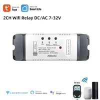 tuya smart wifi electric linear actuator controllerdc ac 12v 24v 32v motor 2 channel switchrf433 remote2ch pulse module relay