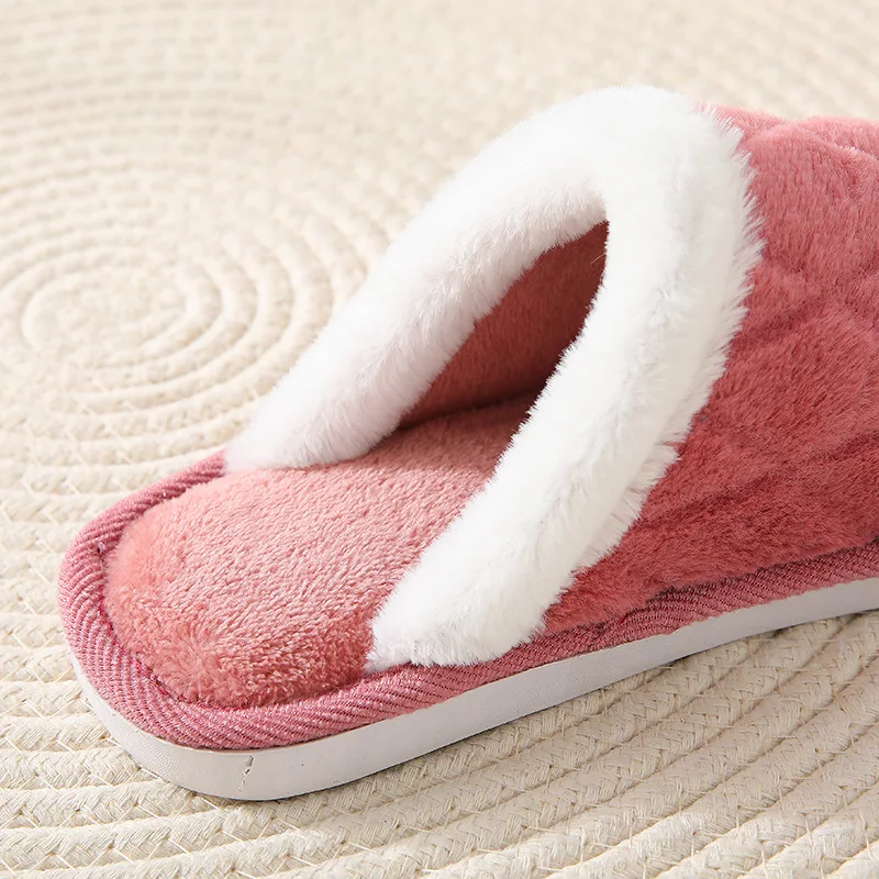

Winter Warm Slippers Women Non-slip Soft Indoor Slipper Indoor Couples Floor Shoes Home Slippers Woman Cotton Slippers