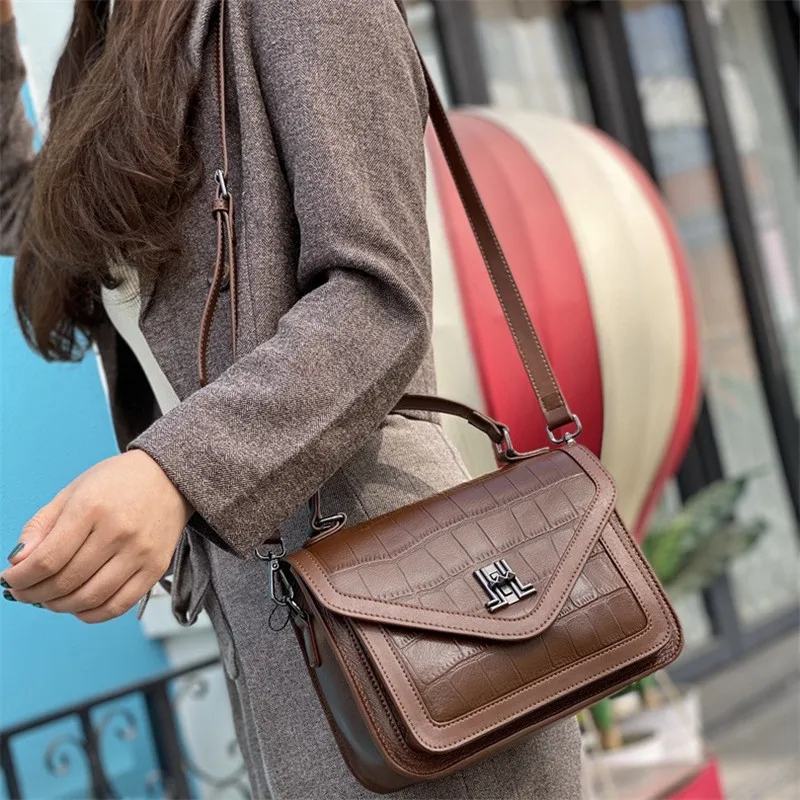 Новинка 2020 сумка из натуральной кожи сумка-мессенджер крокодиловой переносная