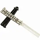 Стальной Учебный нож-бабочка безопасная расческа лезвие Складная тренировочная расческа стильная клипса парикмахерская расческа для начинающих клиппер