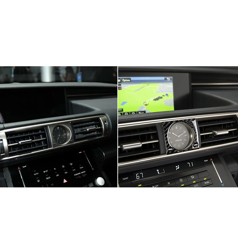 

Car Styling Carbon Fiber Center Console Clock Trim Cover Decals Sticker For LEXUS IS250 IS300 IS350 2013 - 2018