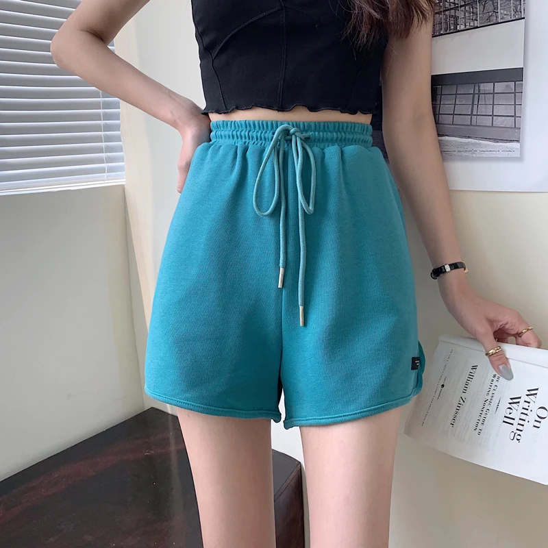 Sport Women's Performance Run Shorts Drawstring Quick Dry Heather Training Shorts with Pockets Side Cut Split Design Shorts