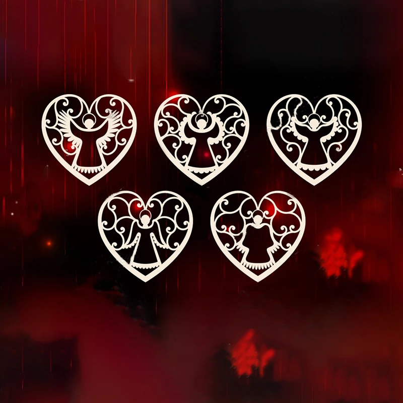 5 шт./металлические резные штампы высечки новый дизайн сердца ангела скрапбукинг