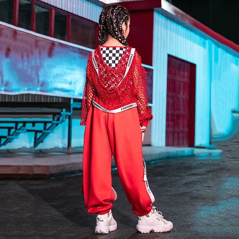 В стиле хип-хоп Детские костюмы красная куртка с сеткой Клетчатое платье-жилет