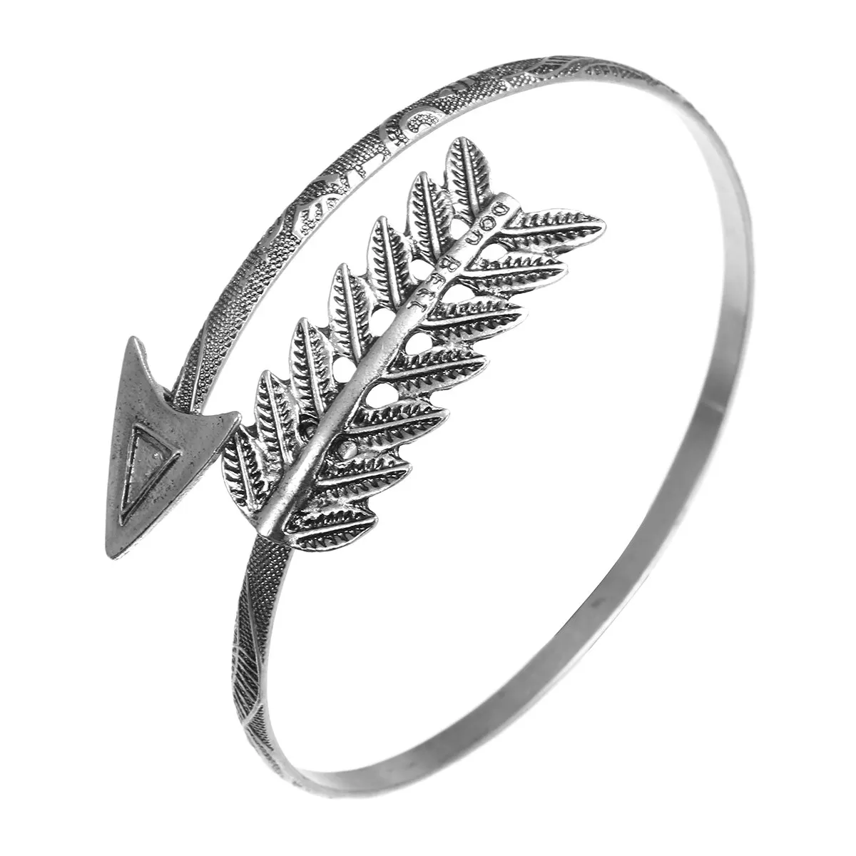 В винтажном стиле С изображениями перьев и стрел манжет рук браслет в этническом