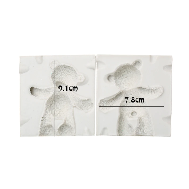 Силиконовая форма большого медведя для украшения торта мастики сахарный