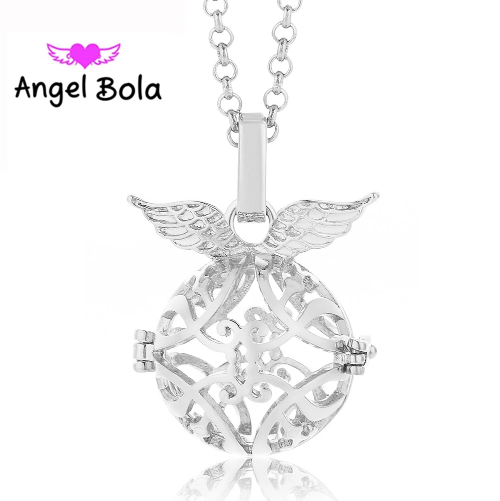 20 5 мм Ангел бола с крыльями ангела эфирное масло клетка ожерелье для беременных