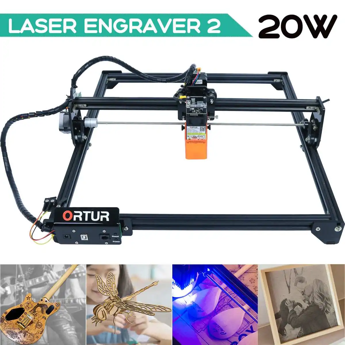 

Лазерный гравировальный станок лазера Master 2 с 32-битной материнской платой, лазерный гравировальный станок для металла, маршрутизатор с ЧПУ, ...