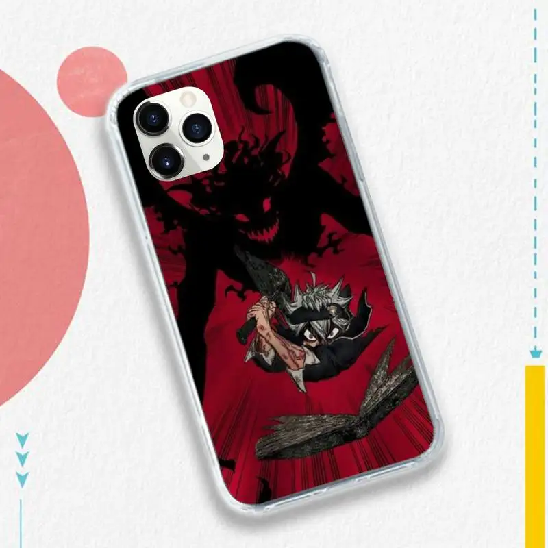 

Anime Black Clover Asta Phone Cases for iPhone 11 12 pro XS MAX 8 7 6 6S Plus X 5S SE 2020 XR