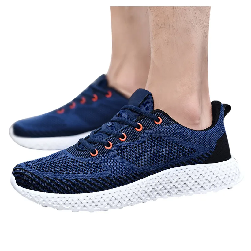 Мужские модные Сникеры на шнуровке спортивная обувь нескользящая легкая для